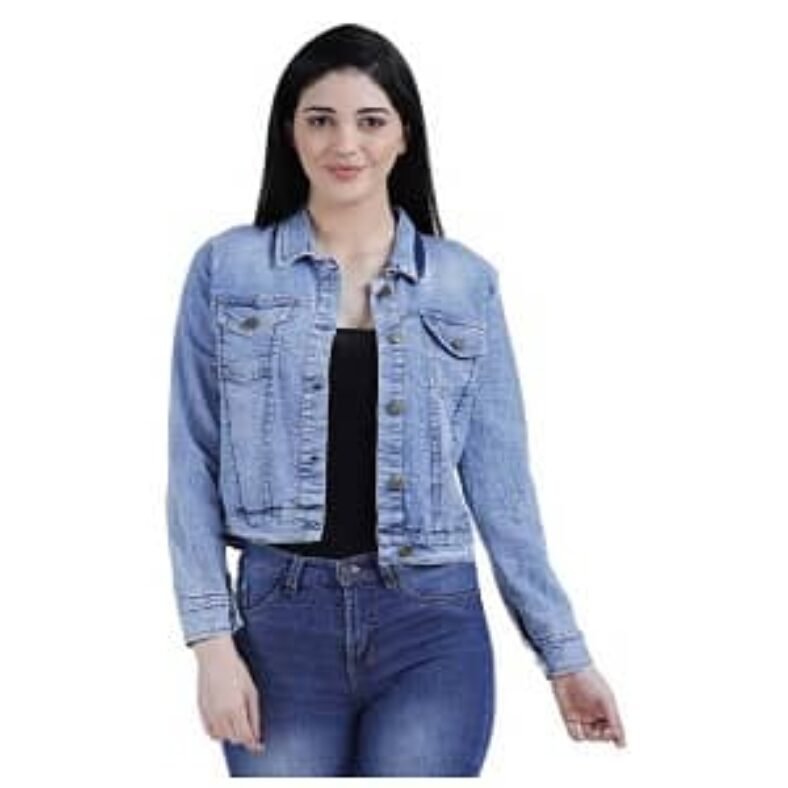 Offer on EVOMODA Full Sleeve Washed Women Denim Jacket – 68% Off