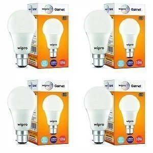 ShoppingMantraS.com sharing Best Offer on Wipro Garnet Base B22 10-Watt LED Bulb (Pack of 4, Cool Day White). checkout now and buy at best price in India.