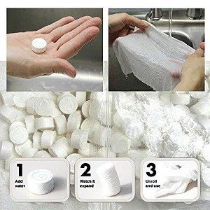 Coin Tissues | Compressed Towels | Camping Wipes
