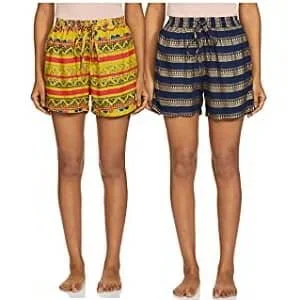 Indigo Womens Bermuda Shorts Rayon Casual