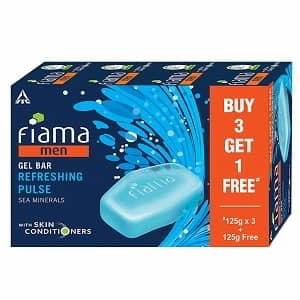 Fiama Men Refreshing Pulse Gel Bar With Sea Minerals & Skin Conditioners - Buy 3 Get 1 Free